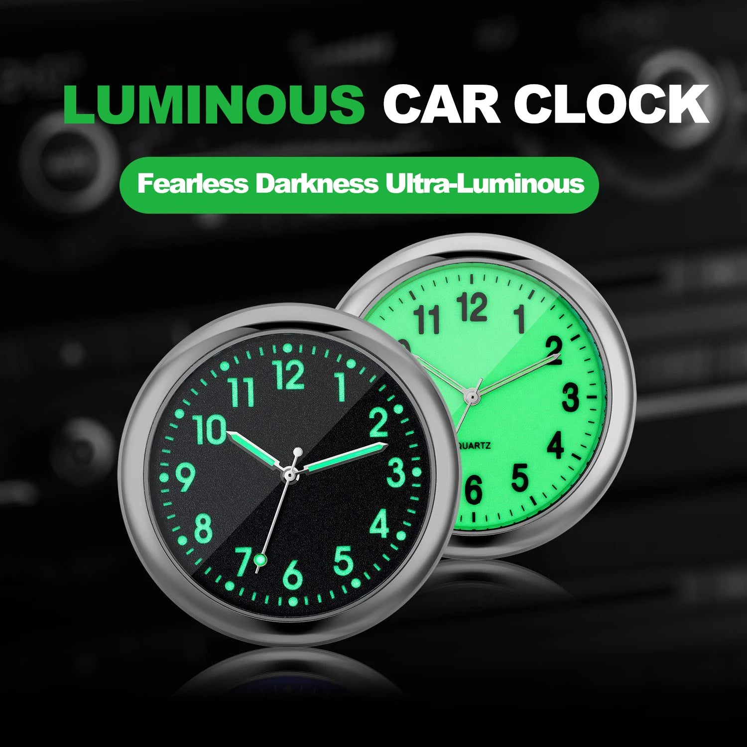 🔥Vintage gift-Luminous decoration mini clock for car/motorcycle/Sewing machine